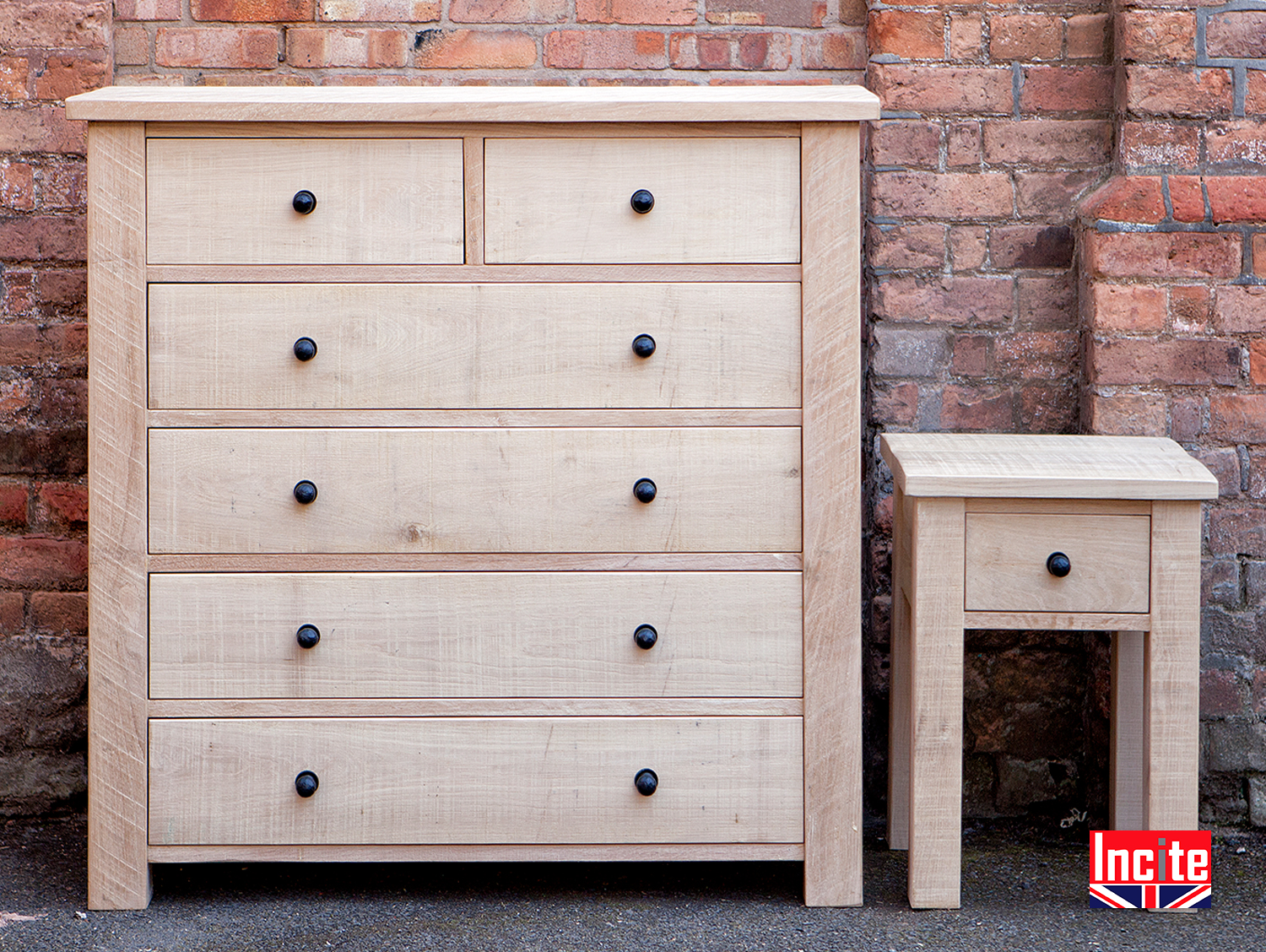Custom Hand Crafted Rustic Oak Chest of Drawers by Incite